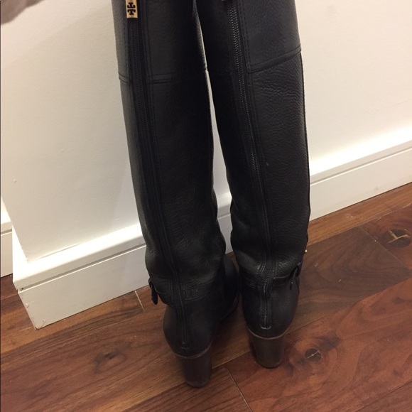 Tory Burch “Jenna” Black Leather Knee High Boots - Picture 6 of 8